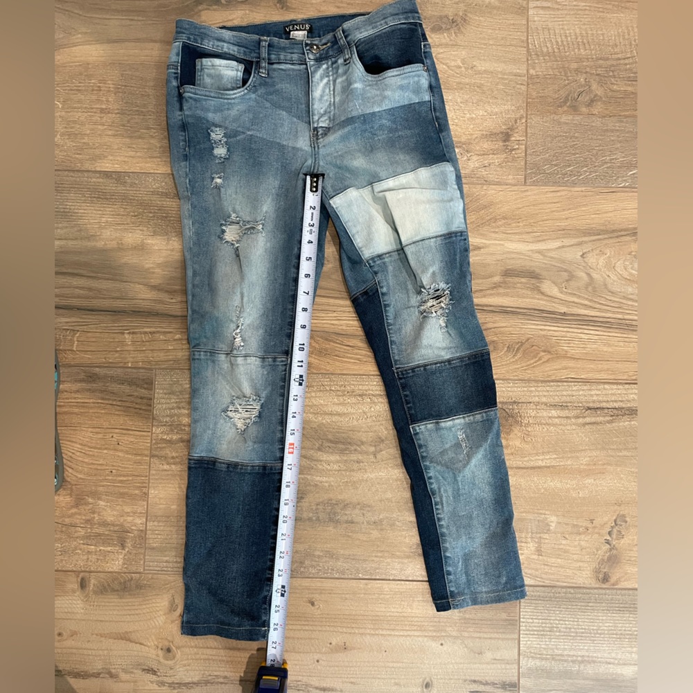 Venus Distressed Patchwork skinny Jeans - Picture 4 of 5
